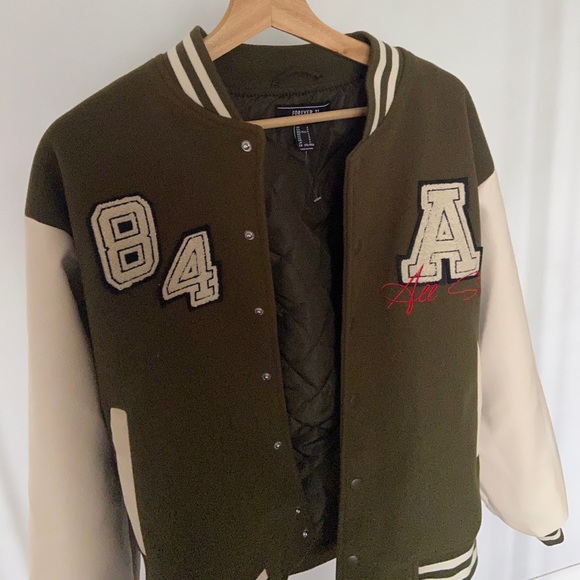 Forever 21 Varsity Bomber Jacket - Picture 2 of 5